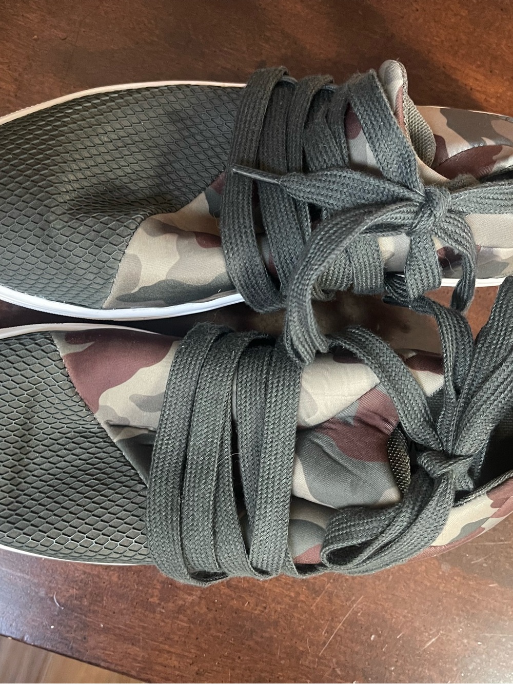 Steve Madden Women's Camouflage Lace-Up Sneakers - Olive Green & Brown
